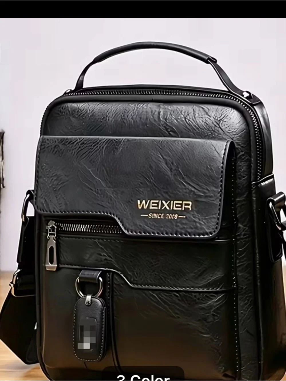 Men's Tan Leather Crossbody Bag
